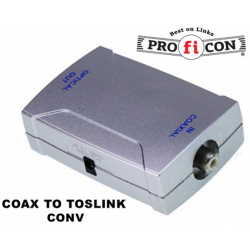 COAX ΤΟ TOSLINK CNV Pro.fi.con audio converter SPDIF 2 OPTIC υψηλής ποιότητας μετατροπέας ψηφιακού ακουστικού σήματος